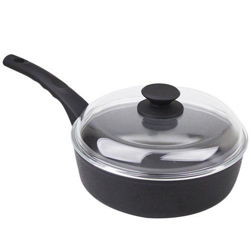 Non stick frying clearance pan with glass lid